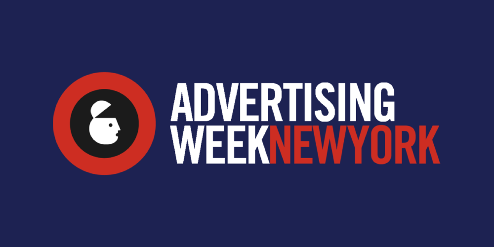 Advertising Week New York Logo on Blue Background