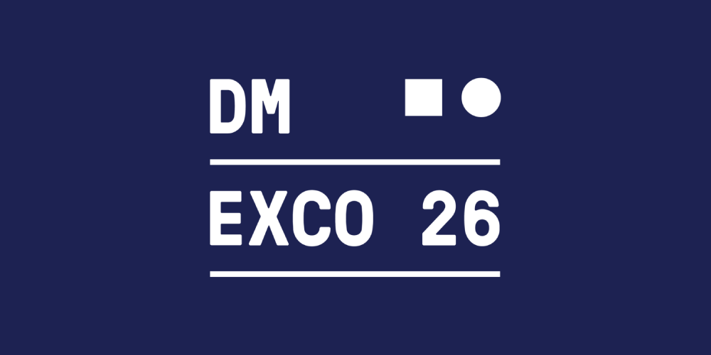 DMEXCO Logo on Blue Blackground