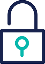 icon of an animated padlock