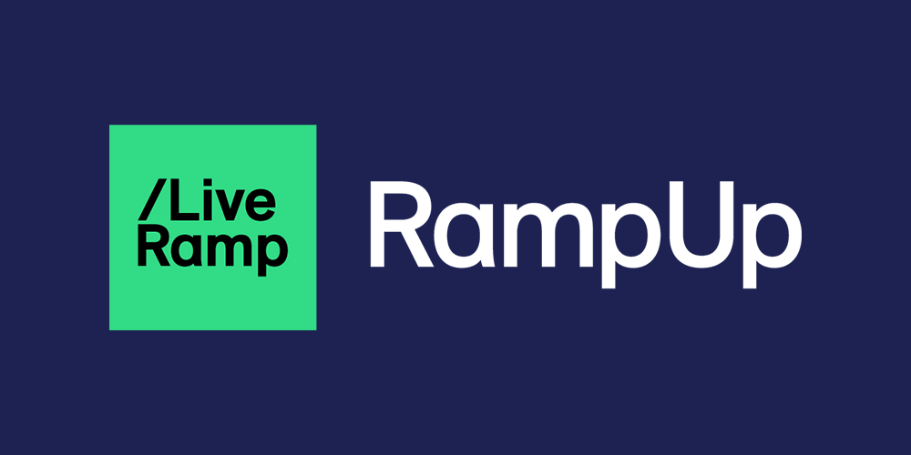 LiveRamp RampUp Logo on dark blue background